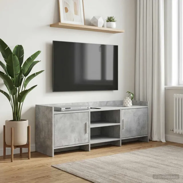 vidaXL TV-kast 130 x 33 x 47 cm Betongrijs Bewerkt hout grijs, foto 2