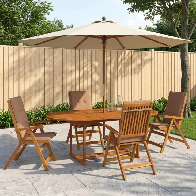 vidaXL 5-delige tuin eetset Naturel Massief Acaciahout, foto 2