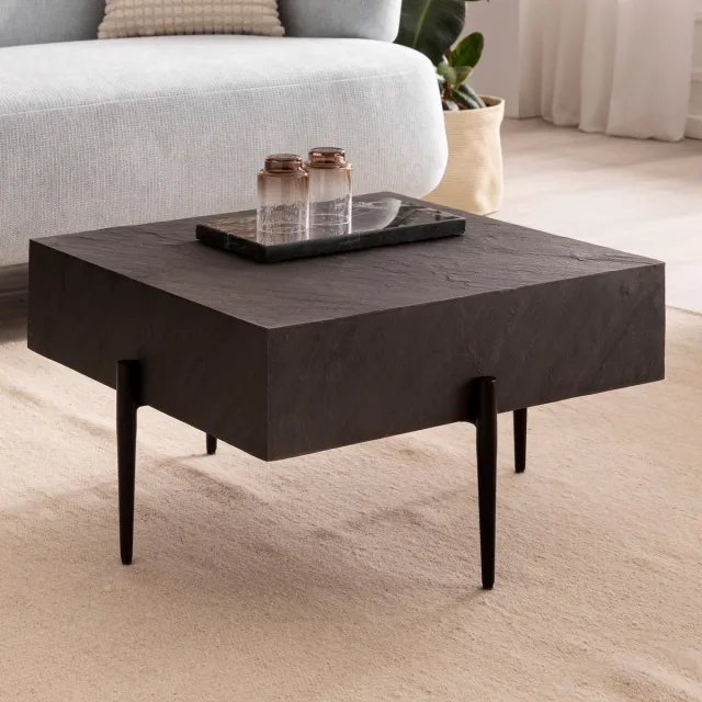 Sky Style Salontafel antraciet vierkant 64 cm - WL6.792 Zie omschrijving