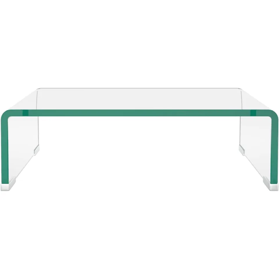 vidaXL Tv-meubel/monitorverhoger transparant 40x25x11 cm glas Transparent