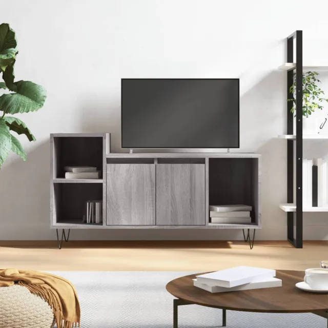 vidaXL Tv-meubel 100x35x55 cm bewerkt hout grijs sonoma eikenkleurig, foto 2