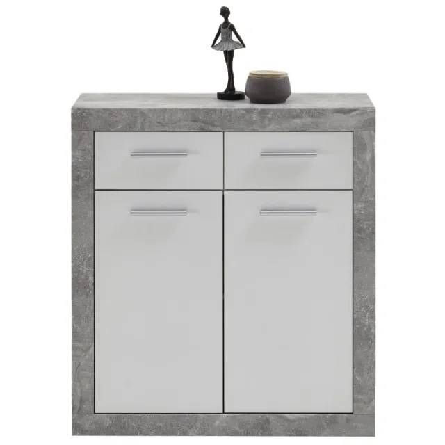 Opbergkast Nordin Beton Grijs | Wit