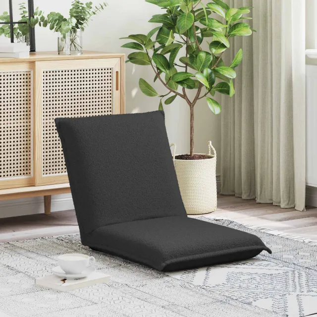 vidaXL Verstelbare vlo stoelen Donkergrijs Schapenstof