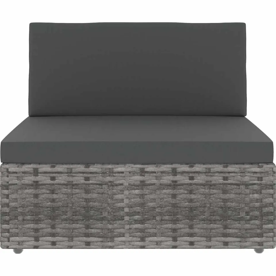 vidaXL 6-delige Loungeset poly rattan grijs, foto 4