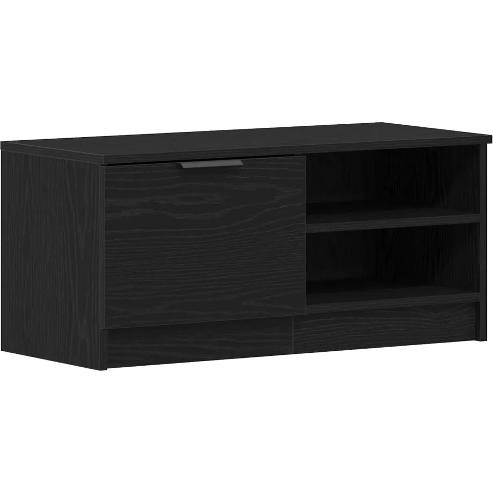 vidaXL TV-kast 80 x 35 x 36,5 cm Zwart Eiken Bewerkt hout, foto 3