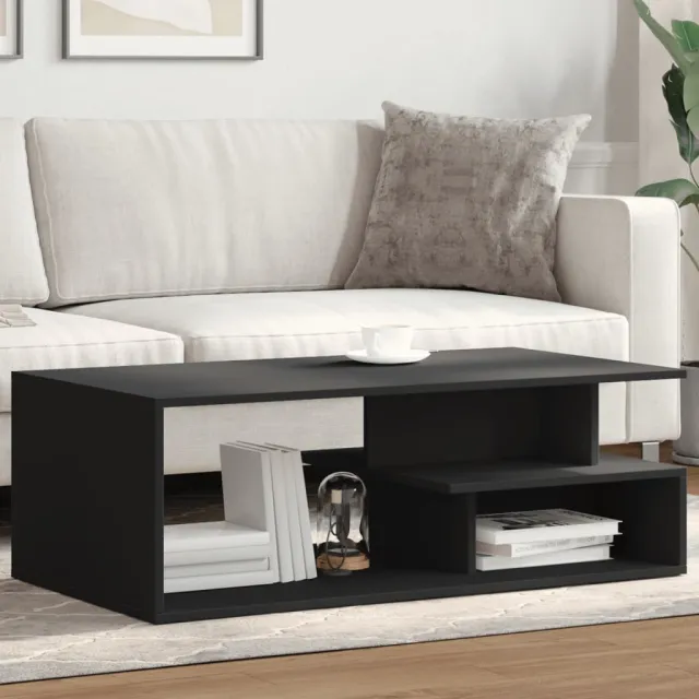 vidaXL Salontafel 102x55x35 cm bewerkt hout zwart, foto 2