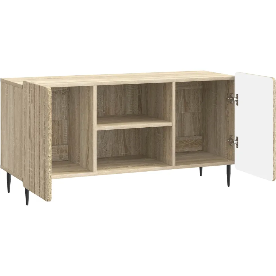 vidaXL TV-kast 102 x 34,5 x 52 cm Sonoma Eiken Bewerkt hout, foto 4