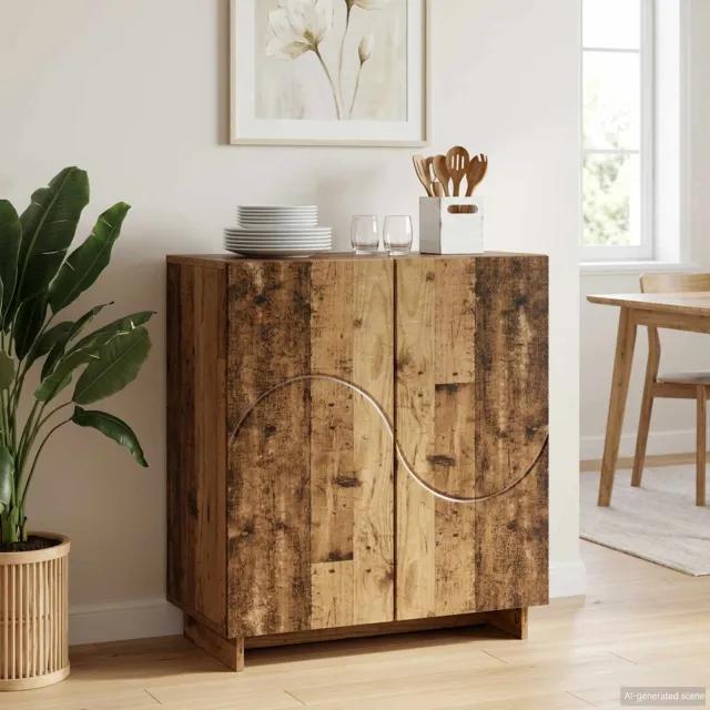 vidaXL Dressoir Oud hout 67 x 34,5 x 75 cm Bewerkt hout Bruin
