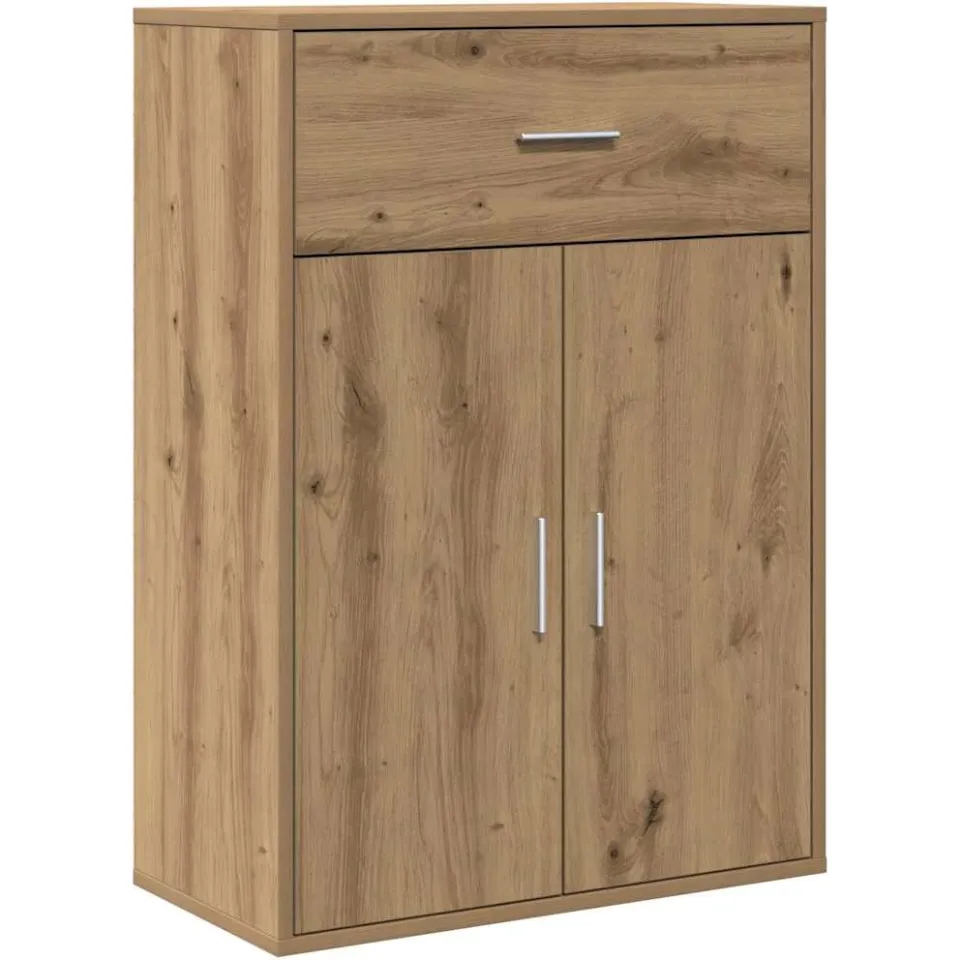 vidaXL Dressoir Artisan Eiken 60 x 30 x 84 cm Bewerkt hout