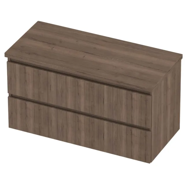 Proline Deck Badmeubelset Symmetrisch Gefreesd 100x46x55 cm Terra Oak Eiken