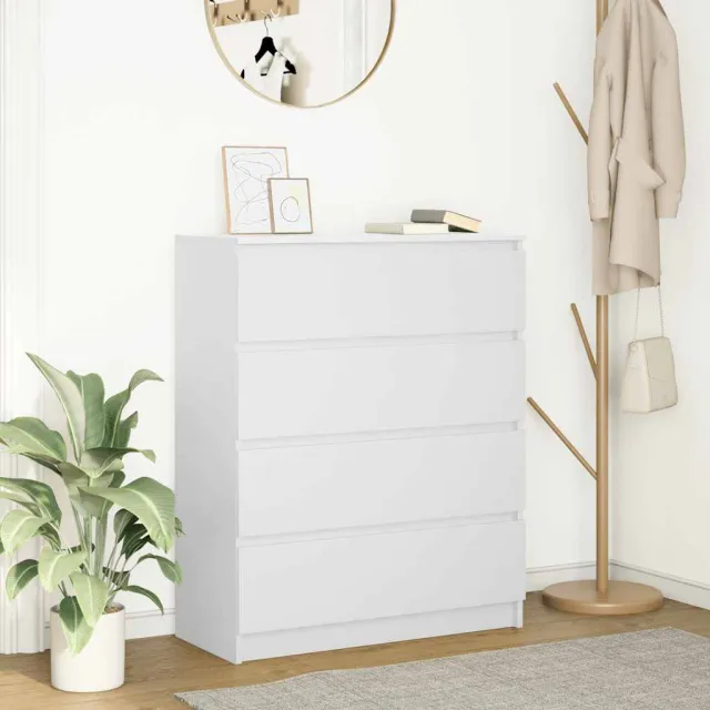 vidaXL Dressoir 80x35x99 cm bewerkt hout wit