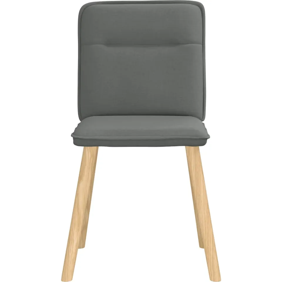 vidaXL Eetkamerstoelen 4 st stof donkergrijs grijs, foto 4