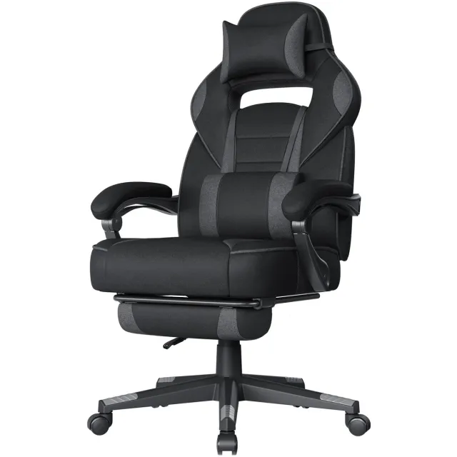 North Collective Ergonmische Bureaustoel - Bureau Stoel - Verrijdbaar - Gaming Stoel - Game Stoel - Verstelbaar - tot 150 kg - Synchroonmechanisme Zwart