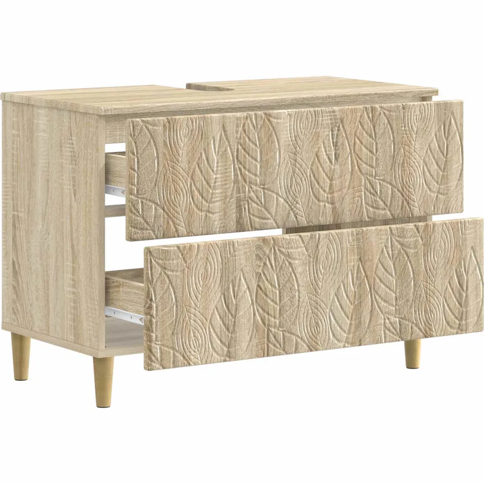 vidaXL Badkamer wastafelkast DELFT Sonoma Eiken 82 x 41 x 59 cm Bruin