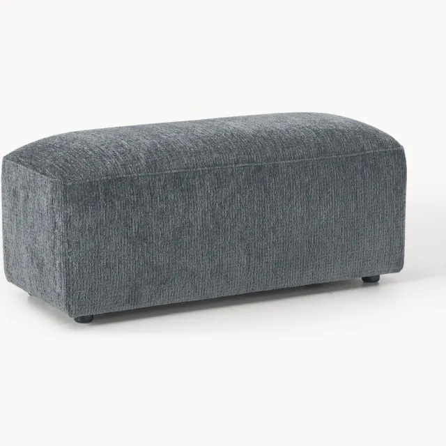 Westwing Collection Voetenbank Melva, B 99 x D 42 cm Blauw