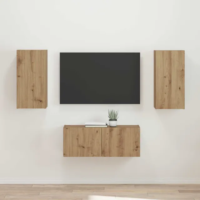 vidaXL Tv-meubelset 2 st 78,5 x 31 x 30 cm Artisan Eiken Bruin