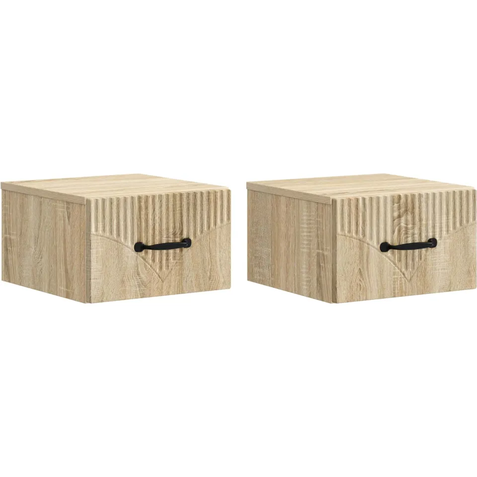 vidaXL Wandbeugel Bedkast 2 st Sonoma Eiken 34,5 x 33 x 20 cm, foto 3