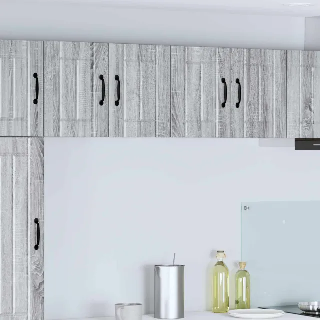 vidaXL Wandkast LUCCA 2 st Grijs Sonoma 60 x 31 x 40 cm Bewerkt hout