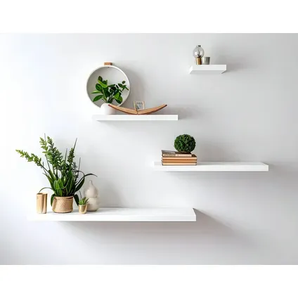Duraline Wandplank Xl4 - Wit Lak 38mm - 60x23,5cm - Fsc-gecertificeerd Hout