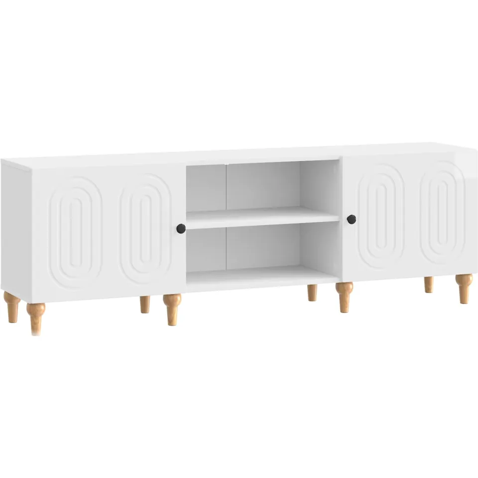 vidaXL TV-kast 150 x 31 x 50 cm Hoogglans Wit Bewerkt hout