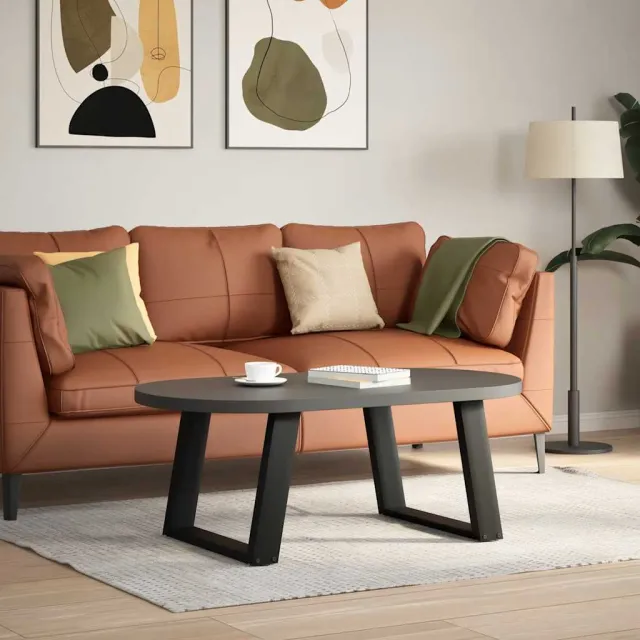 vidaXL Salontafelpoten 2 st U-vormig 60x(42-43) cm staal zwart