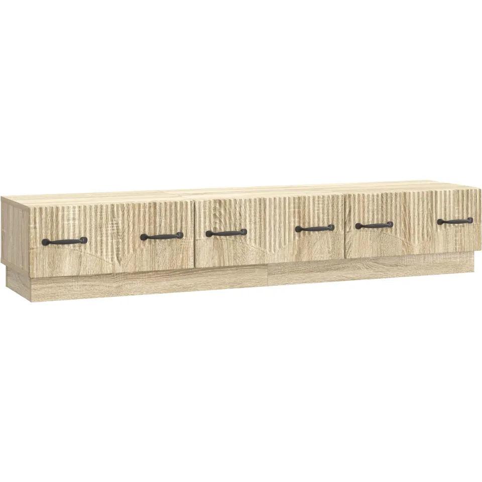 vidaXL TV-kast met lade Sonoma Eiken 147 x 34,5 x 27 cm Bewerkt hout, foto 3