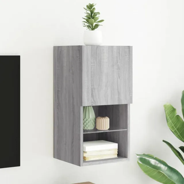 vidaXL Tv-meubel met LED-verlichting 30,5x30x60 cm grijs sonoma eiken, foto 2