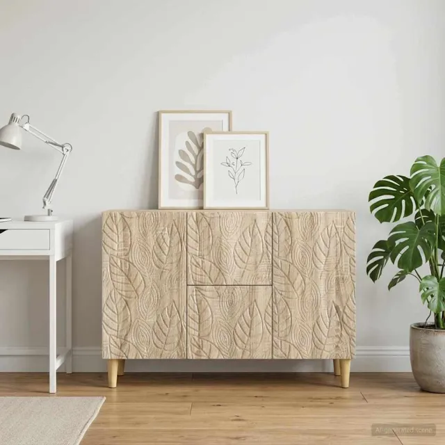 vidaXL Dressoir Sonoma Eiken 89 x 34,5 x 60 cm Bewerkt hout, foto 2