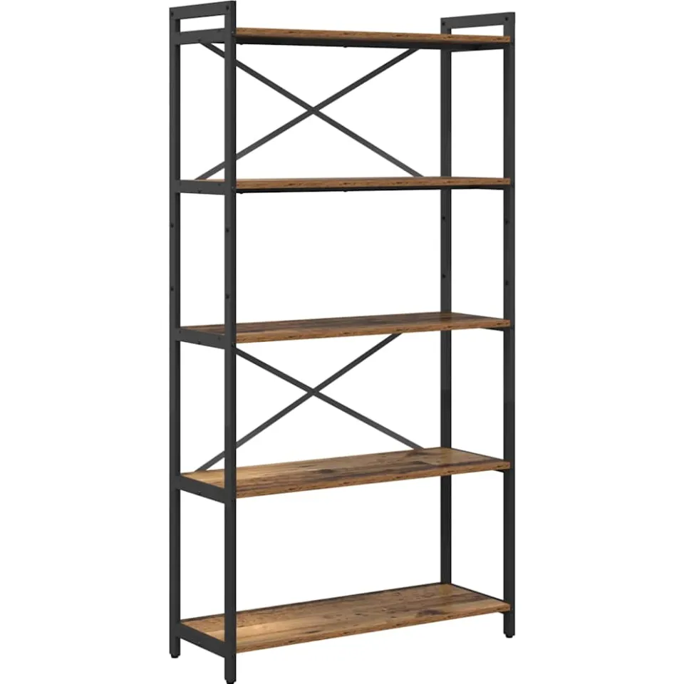 vidaXL Boekenkast 80 x 30 x 155 cm Bewerkt hout Oud hout bruin, foto 3