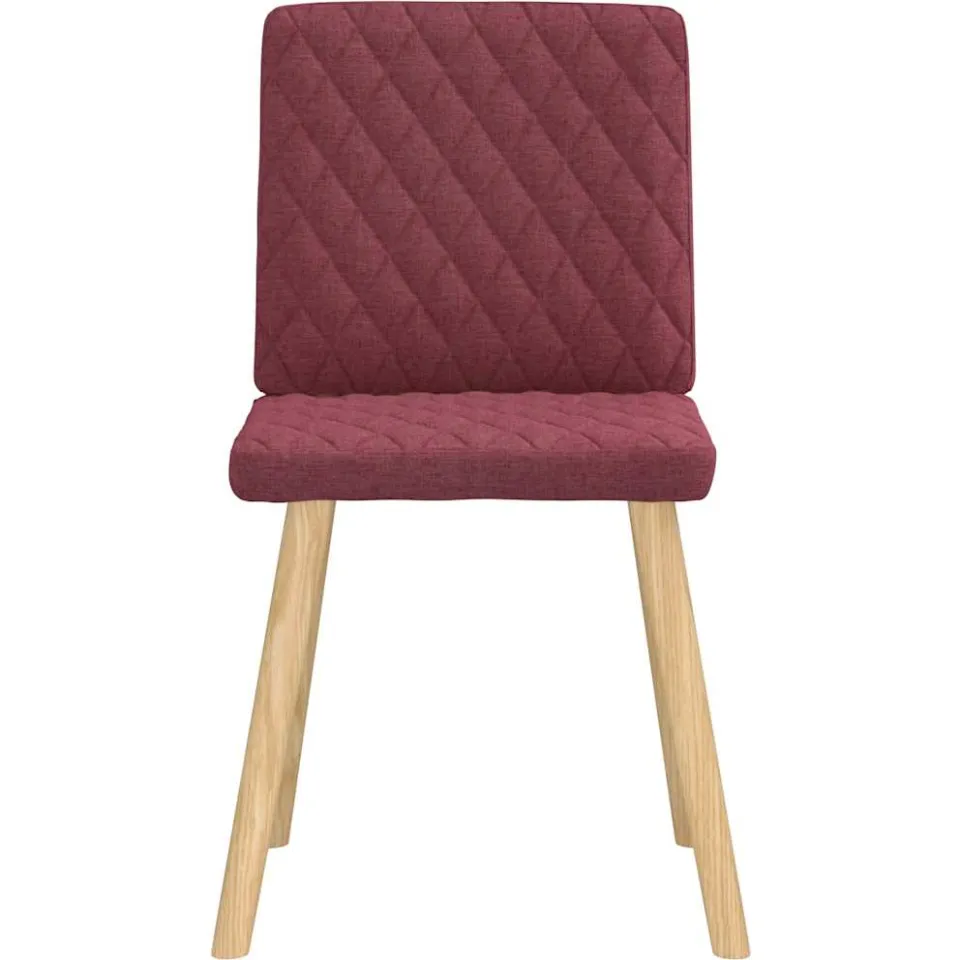 vidaXL Eetkamerstoelen 6 st stof wijnrood, foto 4