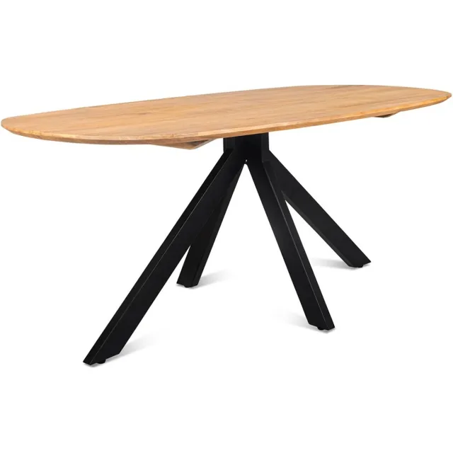 Benoa Eettafel Runa Deens ovaal mangohout 180 cm - Naturel