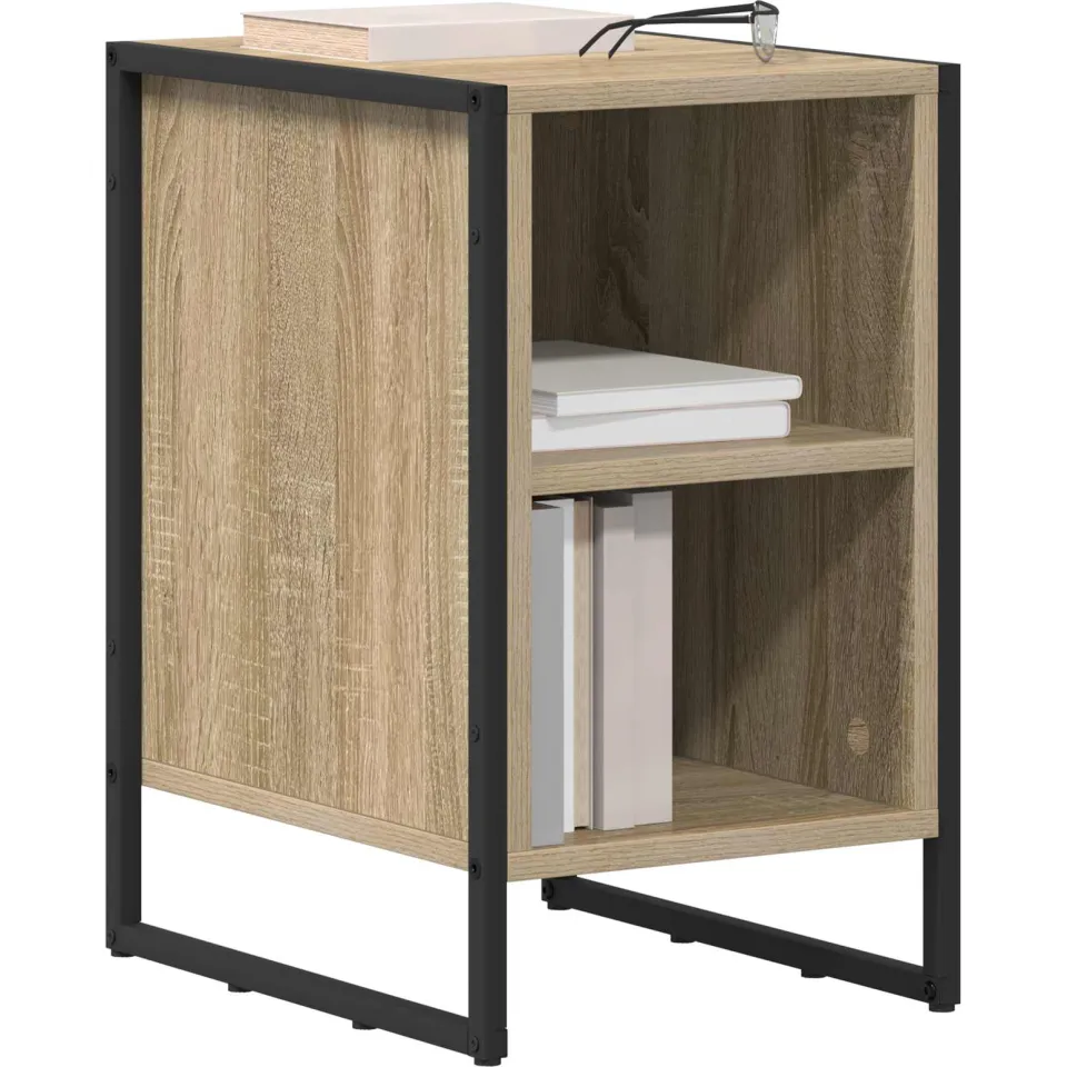 vidaXL Nachtkastje Sonoma Eiken 39.5 x 30 x 50 cm Bewerkt hout Bruin