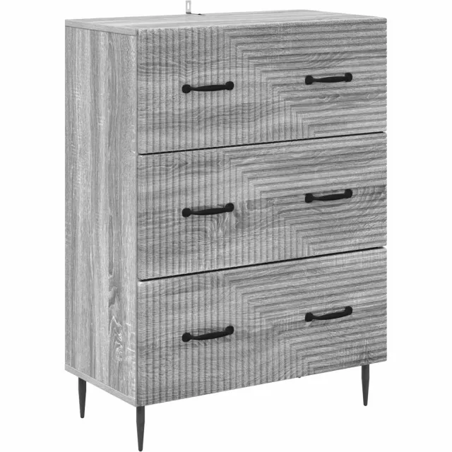 vidaXL Ladekast - 66 - x - 34,5 - x - 89,5 - cm - Bewerkt - hout - Grijs - Sonoma Grijs Sonoma