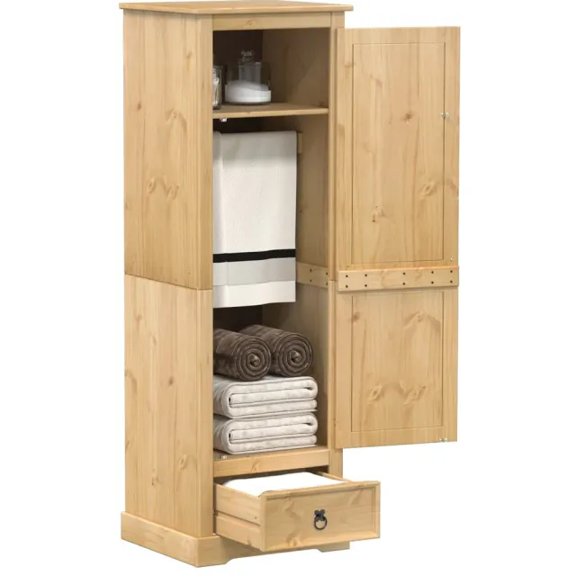 vidaXL Kledingkast Corona 55x50x170 cm massief grenenhout Bruin