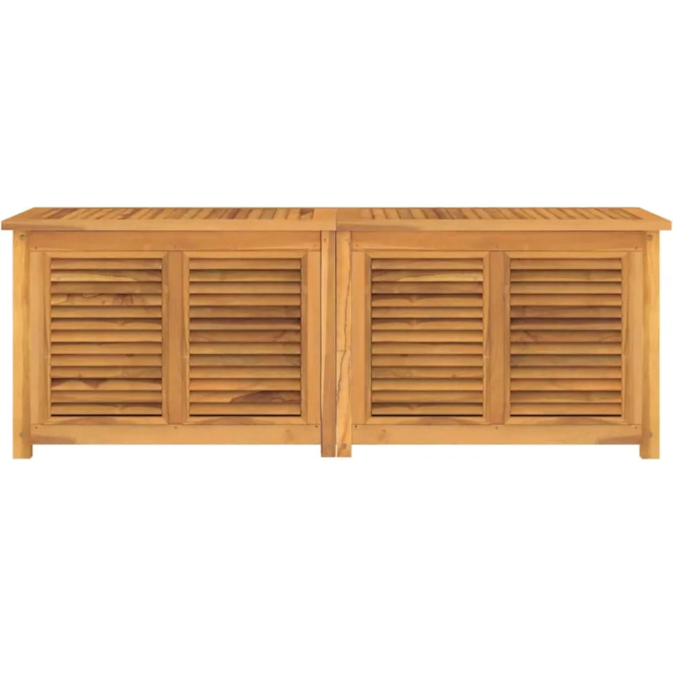 vidaXL Tuinbox met zak 150x50x55 cm massief teakhout Bruin