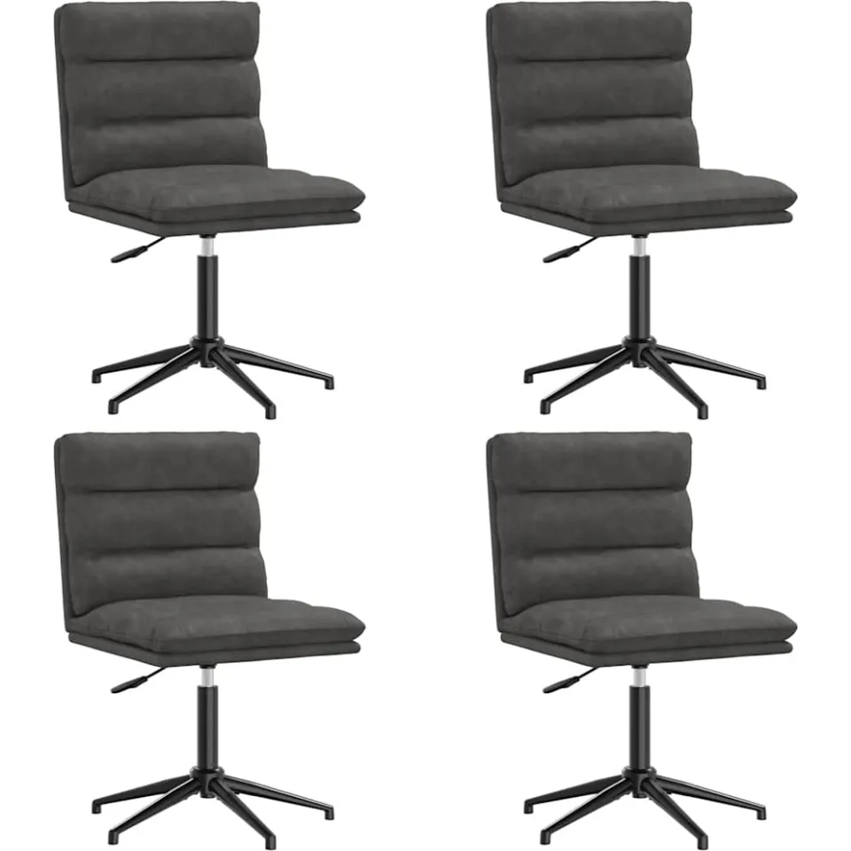 vidaXL Eetkamerstoelen 4 st kunstleer zwart, foto 3