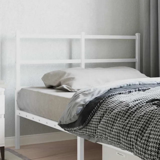 vidaXL Vervangend hoofdbord 120 cm metaal wit