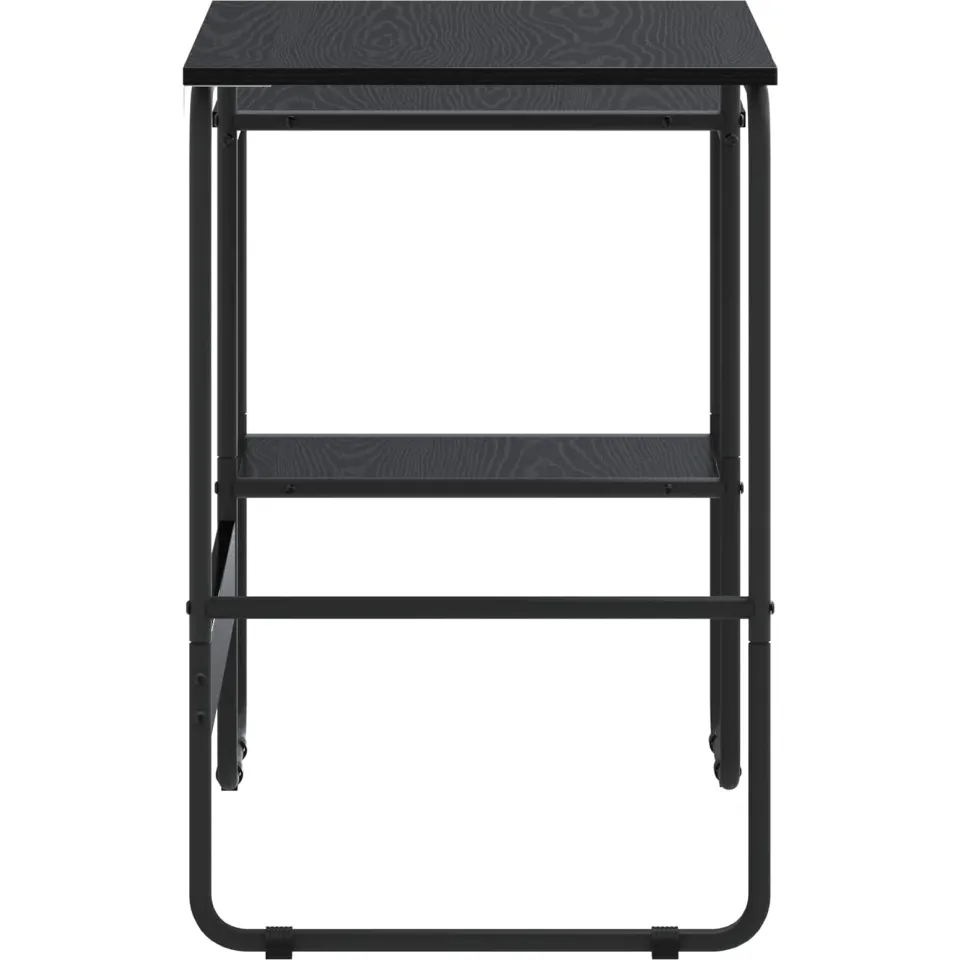 vidaXL Bureau met opbergruimte Zwart eiken 100 x 50 x 75 cm, foto 4