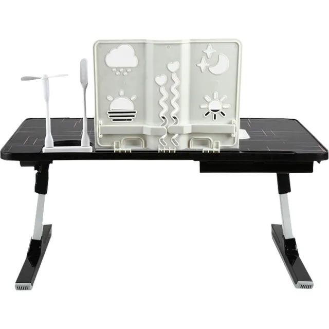 PIPIPOXER Bedtafel - Laptoptafel- Laptoptafel verstelbaar in hoogte - Groot-Laptop standaard - Laptop tafel - Bank tafel - Bijzettafel - Bed- Zwart