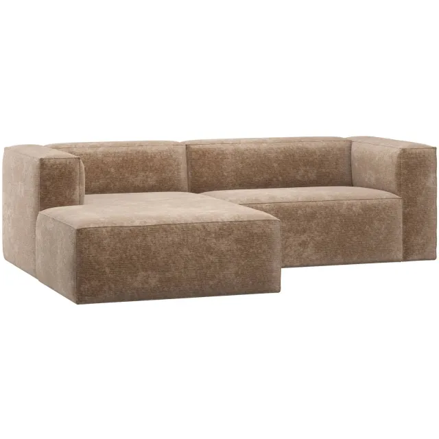 WOOOD Bean Chaise Longue Bank Links - Melange - Beige - 73x254x178 taupe