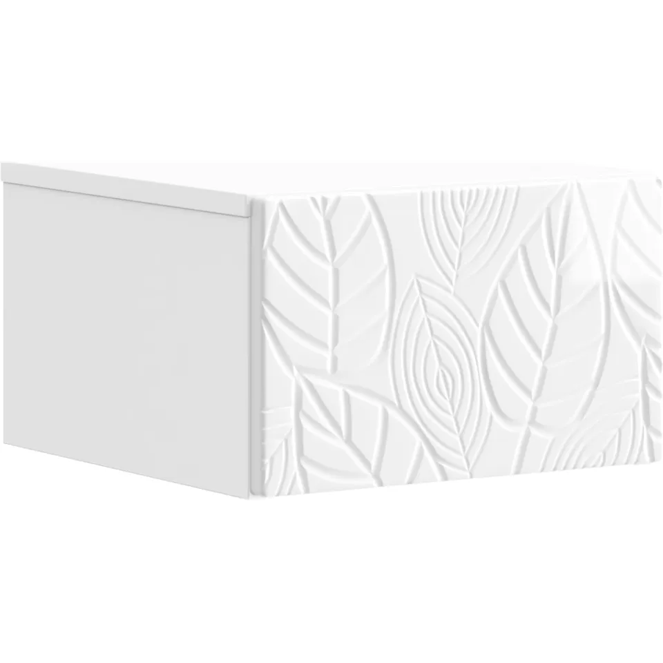 vidaXL Wandbeugel Bedkast 2 st Hoogglans Wit 49 x 34,5 x 20 cm