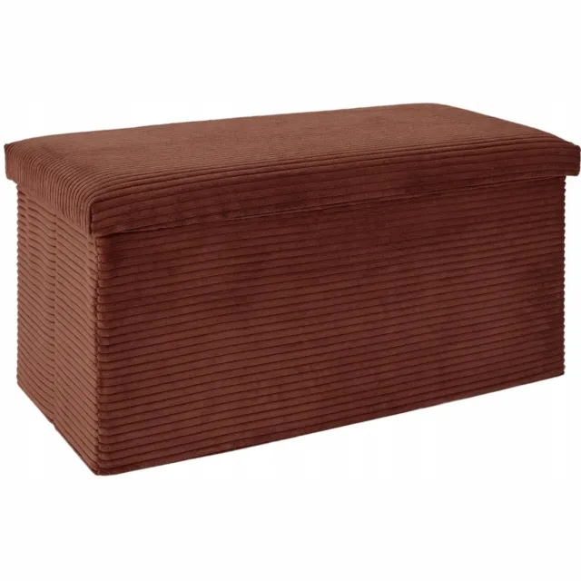 Artpro Opvouwbare 2-persoons poef - Bordo, met opbergruimte, corduroy 76 cm Bordeaux