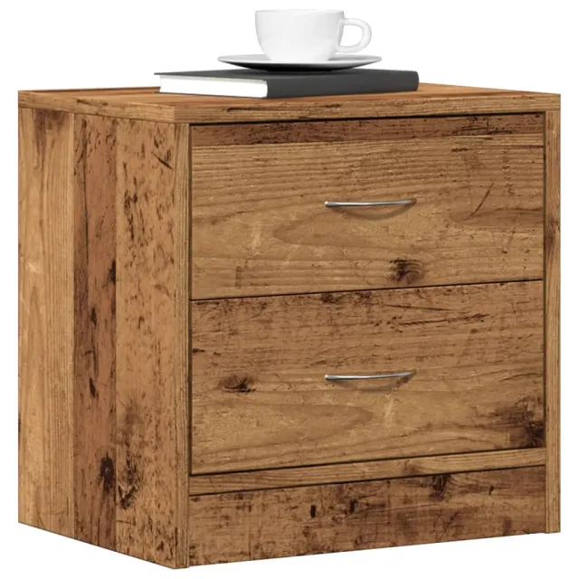 vidaXL Nachtkastje 40x30x40 cm bewerkt hout oud houtkleurig bruin