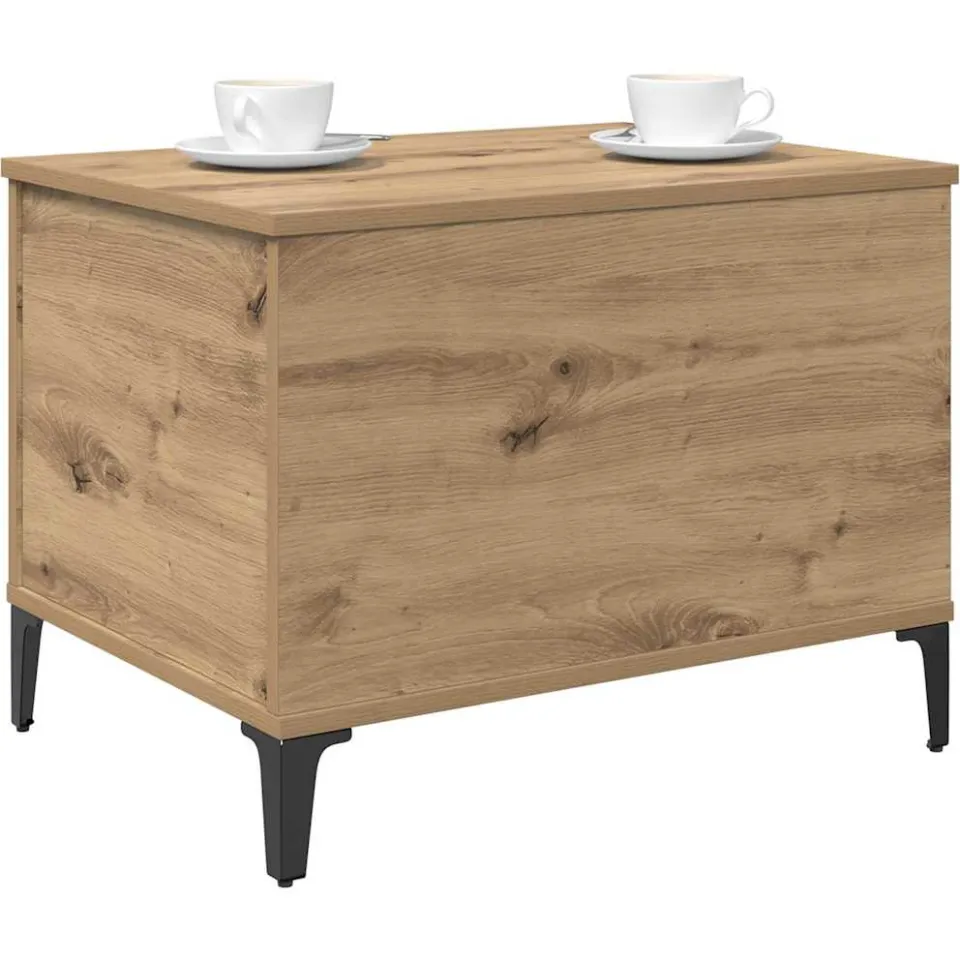 vidaXL Salontafel Artisan Eiken 60 x 44,5 x 45 cm Bewerkt hout, foto 3