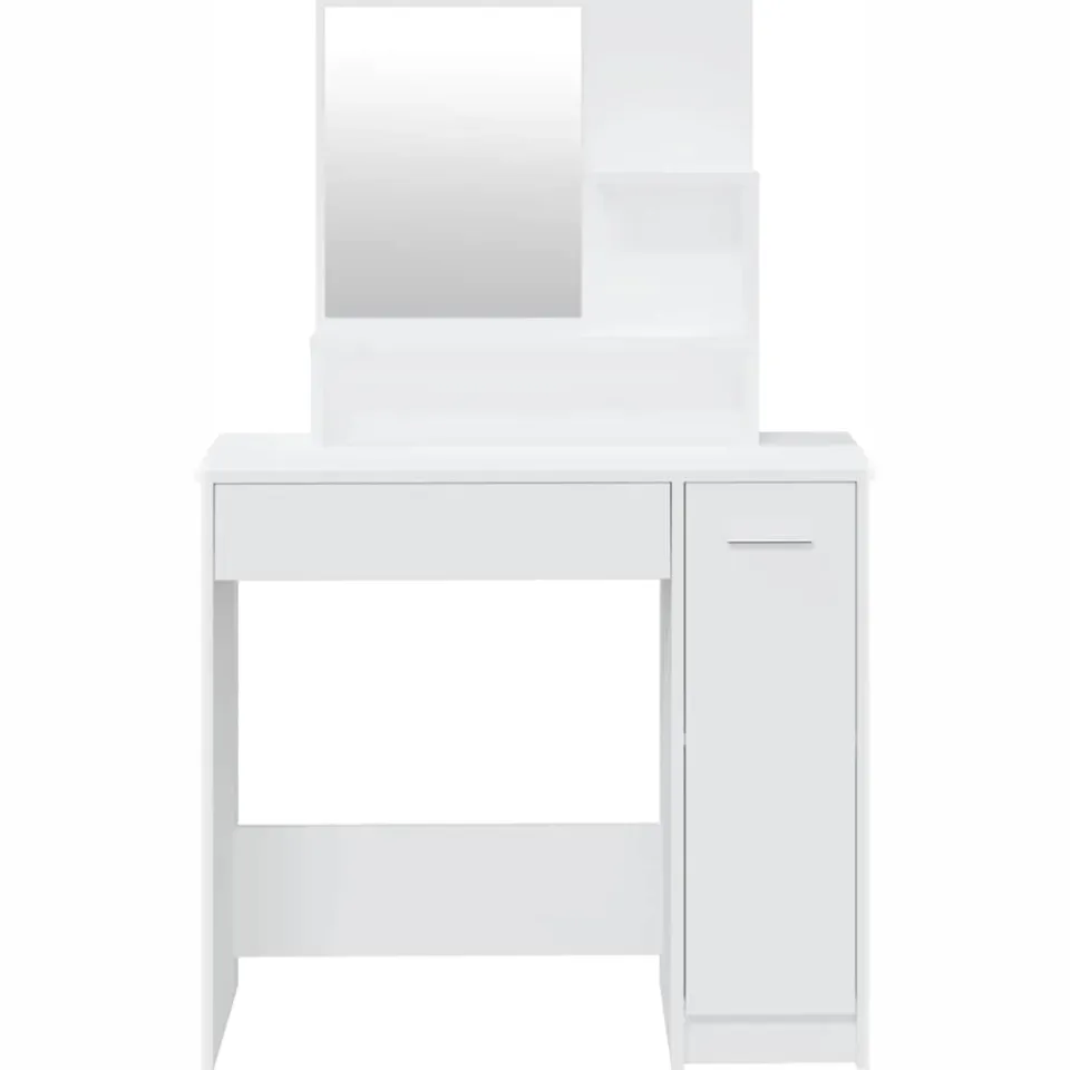 vidaXL Kaptafel met spiegel 86,5x35x136 cm wit, foto 4