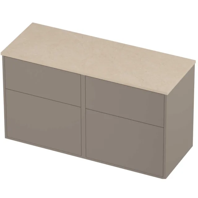 Proline Deck Badmeubelset Hardsteen Voor Grepen 120x46x67 cm Sand Stone Clay Beige