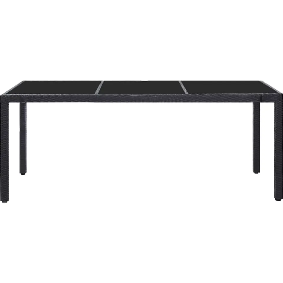 vidaXL 9-delige Tuinset poly rattan zwart, foto 4