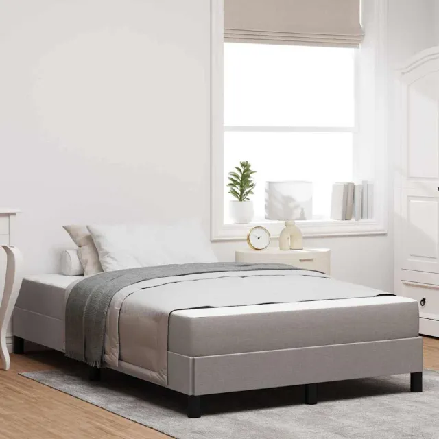 vidaXL Boxspringbed Taupe 120 x 200 cm Stof