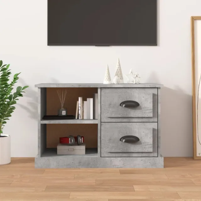 vidaXL Tv-meubel 73x35,5x47,5 cm bewerkt hout betongrijs grijs, foto 2