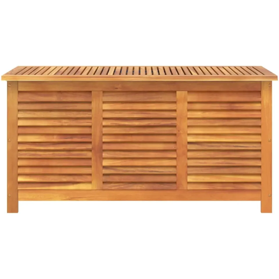 vidaXL Tuinbox met jaloezieën 113x50x56 cm massief acaciahout bruin, foto 4